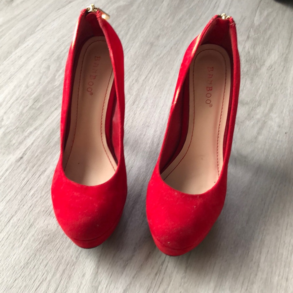 Bamboo Bright red heels